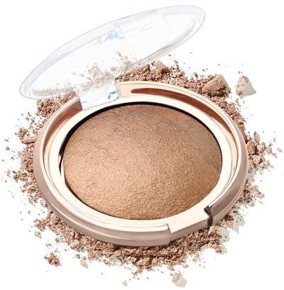 Glow Bronzing Powder Schimmer Blush Puder, Schimmernd Bronzer Makeup, Feines Pulver, Wasserdicht & Schweißfest, Hochpigmentiert, Langlebig Blush Kosmetik für Verschiedene Hauttypen-1 x 14 g, Braun-03#