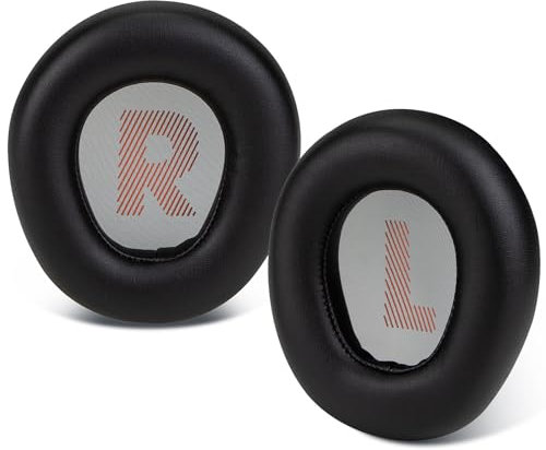 SINOWO Ersatz-Ohrpolster für JBL Quantum 600 (Q600) kabelloses Over-Ear-Performance-Gaming-Headset, Ohrpolster mit Geräuschisolierung, Memory-Schaum, weiches Protein-Leder, Schwarz