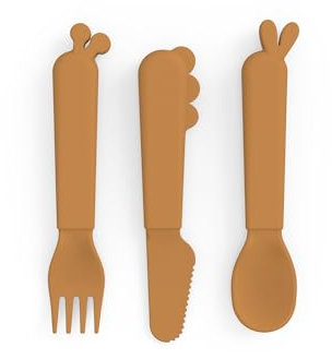 Lot de 3 couverts pour enfant - Jaune