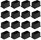 QUARKZMAN 16 Stück PVC Quadratische Stuhlbeinkappen, 50mm x 30mm OD Schwarze Möbelfüße Pads Tischfußabdeckungen Bodenschoner für Terrassentisch Schrank Bettmöbel