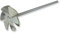 DEWEPRO® Scheibenrührer - Farbrührer mit Sternkopf einfach, verzinkt, Farbmischer ø75x300mm, Rührquirl zum Verrühren von Farben und Flüssigkeiten