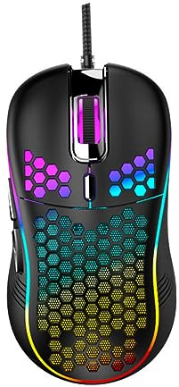 Homoyoyo Souris De Jeu Ergonomique Souris Ordinateur Design Creux Creuse LED pour Ordinateur Portable Gaming
