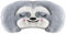 Mezeic Schlafmaske Küken Augenmaske für Schlafen Neuheit Plüsch Schlafmasken Reisen Nickerchen Augenbinde Augen Abdeckung Nachtmaske für Kinder Mädchen Jungen Damen （Faultier, Grau）