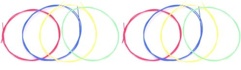 Dilwe Corde per Ukulele da 8 Pezzi, Accessorio per Corde di Ricambio per Ukulele in Nylon Colorato per Principianti