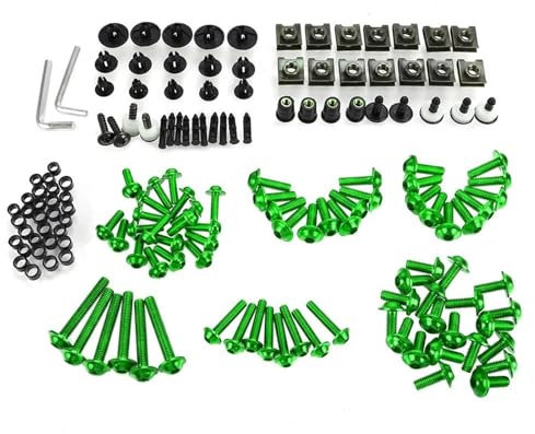 QIBBEI Tool Set Motorcycle Complete Full Fairing Bolts Kits Screws Bodywork Speed Nuts Bolt For VFR800 VFR 800 800F 2002-2012(Green)