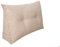 Pillows24 - Rückenkissen für Bett & Sofa mit abnehmbarem, waschbarem Bezug [ 90cm - Milchkaffee ] | Bequemes Keilkissen und Lesekissen fürs Bett | Großes Sofakissen für Rückenlehne und Sofa