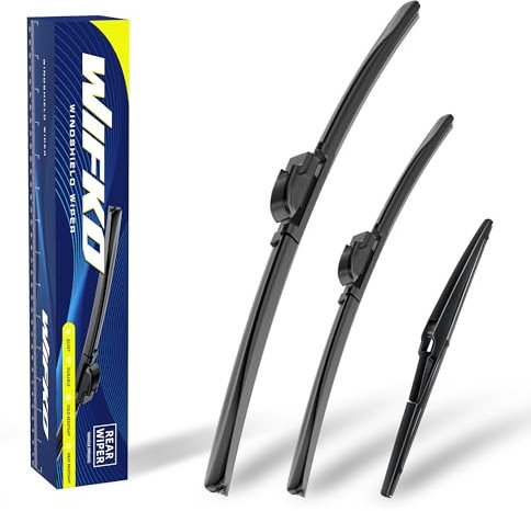 Wifko Scheibenwischer Kompatibel für Mazda 5 CR CW 2005-2015, Wischerblätter Vorne + Hinten, Set Frontscheibenwischer und heckscheibenwischer, Auto Scheibenwischer Zubehör