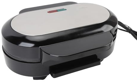 Hamburger Elettrico per Uova, Padella Antiaderente con Impugnatura Safe Touch per Friggere Uova, Hamburger, Pancake o Bistecche, Materiale ABS in Alluminio (Spina europea 220V)