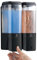 Unisence Distributeur de shampooing et d'après-shampoing, distributeur de douche à 2 chambres sans perçage, distributeur de savon mural pour salle de bain, hôtel, grande capacité 2 x 500 ml, noir