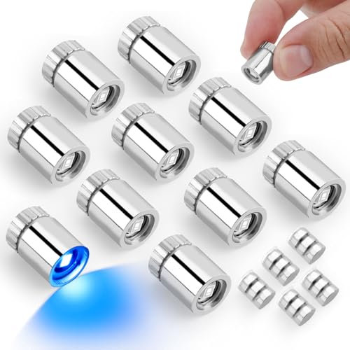10pcs Mini Lumières LED pour l'Artisanat, Alimentées par Batterie Lumières de Maison de Poupée Micro Lumières LED Électriques pour Lanterne en Papier Décoration de Fête (Lumière Bleue)