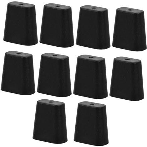 SEWOART 10 Piezas Estera De La Cesta De Drenaje Fregadero Patas De Goma Protector De Goma De Fregadero De Repuesto Almohadilla Protectora De Rejilla Estera Del Fregadero Black Caucho