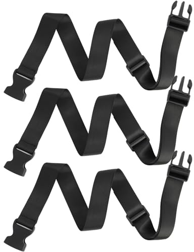 Mewtush 3 PCS Herren Gürtel Ohne Löcher Stufenlos Verstellbar Geflochtener Stretchgürtel Mit Schnellverschluss, Elastischer Gürtel Für Outdoor Business Freizeit, Klettgürtel Unisex Schwarz