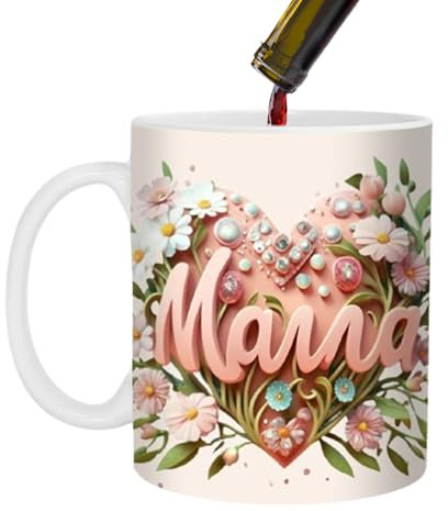 Tazza da tè in ceramica per mamma, elegante design floreale, per donne, figlie, amici, nonne