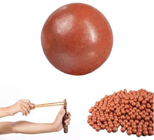 Flewdart 500 Pezzi Slingshot Balls Mud 9mm, Sfera Per Fionda, Pallini Fionda Argilla Per Tiro Esercizi
