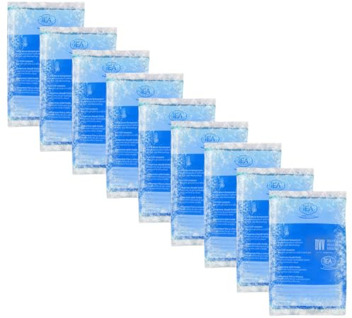 IEA Medical Kalt-Warm-Kompresse 9er Set 12x20 cm – Gel-Kühlpack & Kühlpads | Kalt & warm, wiederverwendbar: Gefrierfach oder Mikrowelle – bei Prellungen, Knie, Rücken & Verspannungen; BPA-frei, flexibel