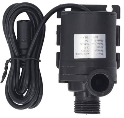 Submersible Pump 5M Lift 200GPH 800L/H Silent Water Pump for Fountain Hydroponics Pond Aquarium 20mm Inlet Outlet DC6‑12V