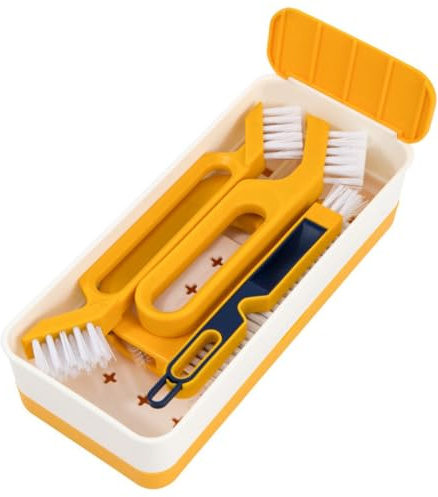Osmond Multi-Purpose Brush Tile Floor Brush Household Stove Brush Corner Window Grooves Cleaning Brush Yellow