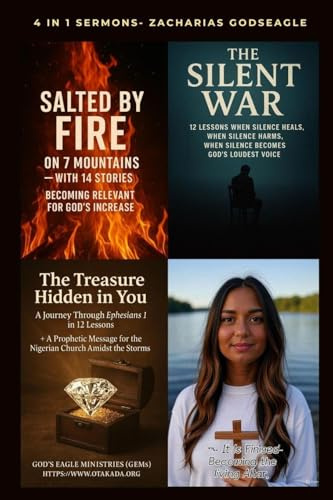 4 in 1 Sermons by Zacharias Godseagle with Audio links: Salted by Fire on 7 Mountains with 14 Stories- Becoming Relevant for God's Increase ; The ... War; It Is Finished: Becoming a Living Altar