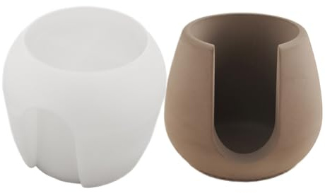 Molde de silicona para macetas, molde fácil de desmoldar, moldes de silicona reutilizables para macetas redondas | para el hogar, portavelas de resina, yeso, cemento, contenedores de