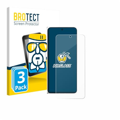 BROTECT Schutzglas für Oppo Find N6 | 3 Stück Transparenter Displayschutz Made in Germany Schutzfolie Panzer Folie Glas 9H Anti-Fingerprint Einfache Montage Clear