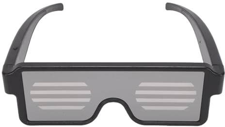 Badafaci LED-Leuchtbrille mit 164 Stück 0603-Perlen, 11 Dynamischen Mustern, Wiederaufladbar über USB, für Nachtclub-Raves, Party-Events