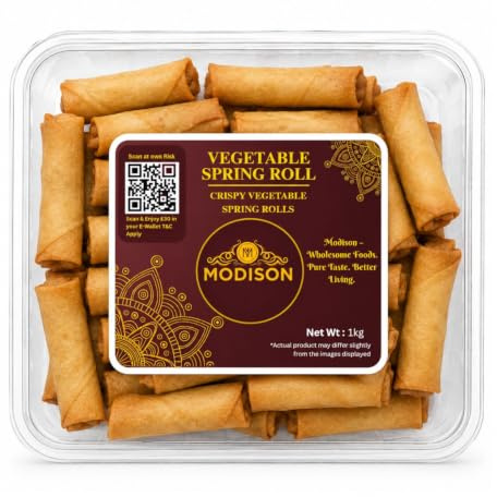 MODISON Vegetable Spring Roll Ready to Cook Frozen Snack 1kg