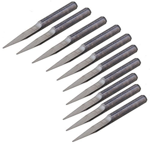 VEDA 20 gradi 0,1 mm argento carburo fresa a fondo tondo PCB incisione bit CNC Router Tool Confezione da 10