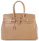 Tuscany Leather. TL Bag - Handtasche aus Leder mit goldfarbenen Beschläge - TL141529 (CHAMPAGNE)