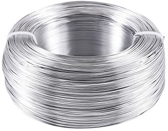 PandaHall - Filo in alluminio da 300 metri con spessore di 0.8 mm, per lavori manuali (argento)