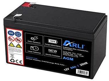 Akku für AGM Blei 12V 9Ah 20HR Batterie 9000mAh Glasfaservlies Bleiakku Bleigel Vlies wartungsfrei Technik Universal