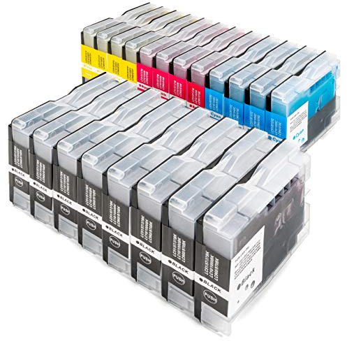 ESMONLINE 20 komp. Druckerpatronen als Ersatz für Brother LC-1000 LC-970 DCP 130C 135C 150C 330C 350C 540CN 560CN 750CW 770CW MFC 235C 240C 260C 3360C 440CN 465CN 5460CN 5860CN 660CN 680CN 885CW