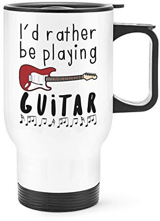 I'd Rather Be Playing Guitar Travel Mug Cup with Handle