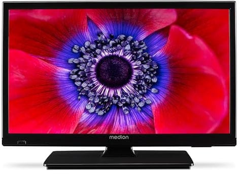 MEDION 47 cm (19 Zoll) HD Fernseher (perfekt für Camping Wohnmobil LKW Garten, 12V KFZ Car-Adapter, Triple Tuner Receiver, HDMI, USB, MD 819000)