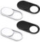 CloudValley Webcam Cover, 0.6 mm Ultra-Thin Metal Camera Cover for Laptop, MacBook Pro, MacBook Air, PC, Tablet, Mac, iPad, Webcam Cover, [2 Black+2 White]