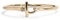 UNO de 50 - Bracciale rigido con chiusura frontale placcata in oro 18 carati, con topazio bianco centrale, Taille M, Lega metallica con placcatura in oro 18 carati, Nessuna pietra preziosa