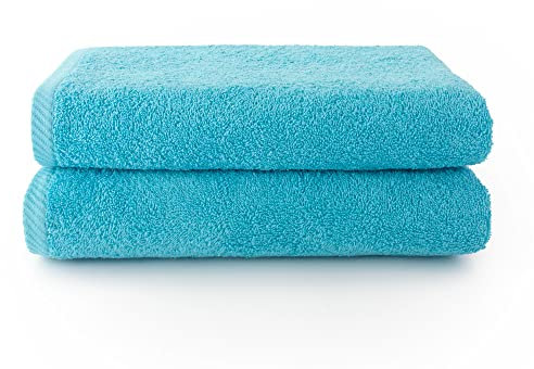 Top Towel - Plus - Toallas de baño grandes - Toallas baño - 2 toallas de ducha - 70x140 cms - Algodon 100% - Aguamar