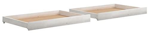 vidaXL 2X Massivholz Kiefer Schublade für Tagesbetten Bettkasten Bettschubkasten Unterbettschublade Schubladen Schubkasten Bett Schubkästen Weiß