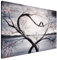 Estika Leinwand bilder - Im Mondlicht Schwarz - 120x80 cm, 1 teilige kunstdruck - Wandbilder wohnzimmer, schlafzimmer, Moderne wanddeko, Bild auf leinwand - Natur bilder - 2516A_1B