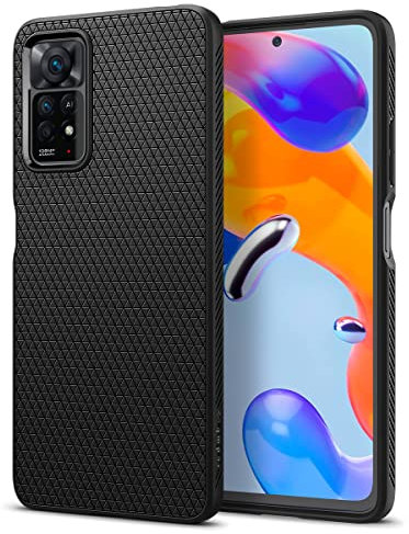 Spigen Liquid Air Hülle Kompatibel mit Xiaomi Redmi Note 11 Pro/Redmi Note 11 Pro 5G / Redmi Note 12 Pro 4G -Schwarz