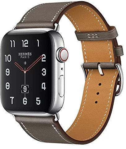 AIYIRUO Kompatibel mit Apple Watch Armband 10 Leder Herren Damen 45mm 41mm 44mm 40mm 49mm Aus Echtem Lederarmband Ersatzarmband mit Ultra iWatch Armband Serie 10/9/8/7/6/5/4/3/2/1,SE Original Band