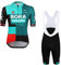 SGCIKER 2022 Herren Pro Team BORAHansgrohe Radtrikot Set, Kurzarm Fahrrad bekleidung Lätzchen Kurzsets Gel Pad（4XL