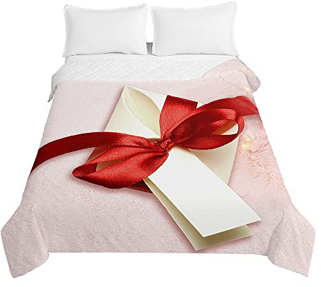 Chickwin Tagesdecke Bettüberwurf Sommer Steppdecke, 3D Krawatte Muster Tagesdecken mit Präge Wohndecke Gesteppt Bettdecke Bettbezug für Doppelbett Einzelbett (230x260cm,rosa)