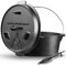Camping Dutch Oven 9 Qt Pre-Seasoned Camping Kochgeschirr Topf mit Deckel – Deckelheber, Gusseisen Tiefer Topf mit Metallgriff für Camping, Kochen, Grillen, Backen, Lagerfeuer, modern, schwarz