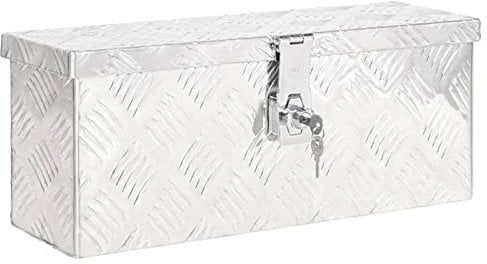 Keketa Aluminiumkiste Werkzeugbox Transportkiste Transportbox Staukasten Werkzeugkasten Aufbewahrungskoffer Alubox Alukoffer Lagerbox Silbern 50x20,5x15 cm Aluminium