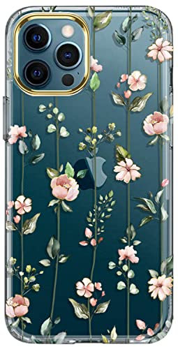 luolnh Compatible with iPhone 11 Pro Max Case with Flowers for Girls Women,Shockproof Clear Pattern Hard Back Cover for iPhone 11 Pro Max -String of Flowers