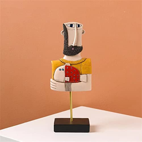 MAYIAHO Skulptur Hirsch Home Deko, Figuren Statue Wohnzimmer Modern Zum Hinstellen Rentier Elch FrüHling Wohnungs Fensterbank. (Rosa-4)
