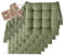 Il Tuo Artigiano Design Set mit 4 oder 6 Sitzkissen für Küchenstühle, hergestellt in Italien, Set mit 6 Stück, 40 x 40 cm, Dicke 6 cm – Polsterungen aus Schaumstoff und weichem Acryl (6, Khaki)