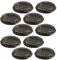10 runde Sandwichplatten, große Kunststoff-Tablett mit transparenten Deckeln, lebensmittelecht, langlebig, elegant, Catering-Tabletts für zum Mitnehmen, Catering, Picknick, M