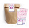 Minkocards 12 Geschenktüten (Natur) + 12 Aufkleber Bowling Kegeln Geschenktüten für Mitgebsel Gastgeschenk einpacken beim Kindergeburtstag Mädchen Mädchengeburtstag