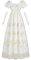 Fiamll Robe de bal Regency pour femme - Taille empire - Robe de bal - Costume Renaissance cottagecore avec gants, or, XL